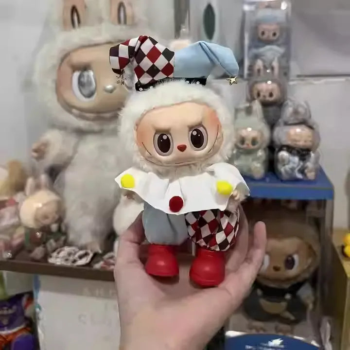 Bubu Monsters doll clothes vinyl blind box heart-beating macaron front high energy 3.0 circus clown clothes