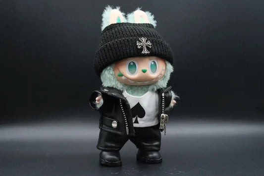 Bubu Monsters Clothes (doll not included) | Bubu Outfit | Leather Punk Outfit – jacket, pants, nest, hat, shoes