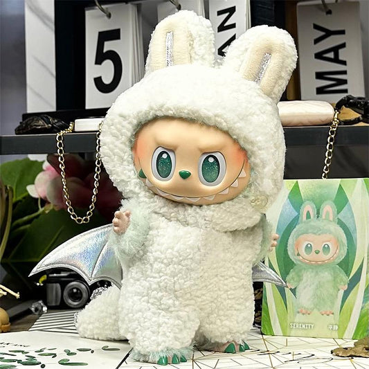 Bubu Monsters Monster Suit Outfit – Teddy Fleece Style – Fits 1st to 3rd Gen Lafufu – Brown or White – Doll Clothes No Figure