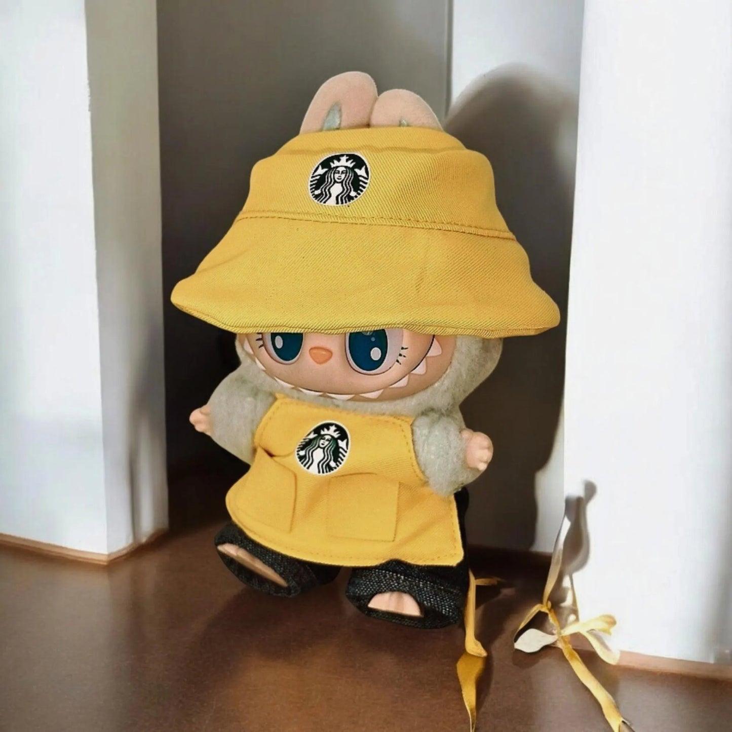 Bubu Monsters handmade doll starbucks clothes Doll outfit Lafufu have a seat 17 cm Lafufu Doll accessories Birthday gift
