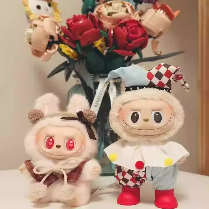 Bubu Monsters doll clothes vinyl blind box heart-beating macaron front high energy 3.0 circus clown clothes