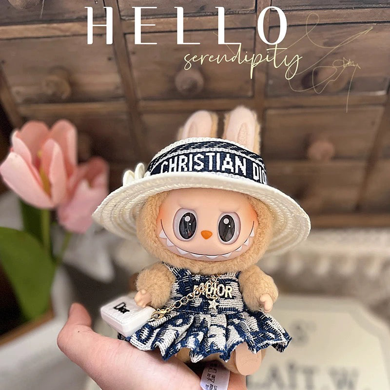 Bubu Monsters doll pendant sitting party clothes