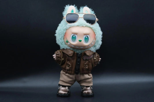 Bubu Monsters Clothes (doll not included) |Bubu Outfit | Pilot - Style Cool Outfit Set - Jacket, Cargo Pants, Sunglasses, Boots