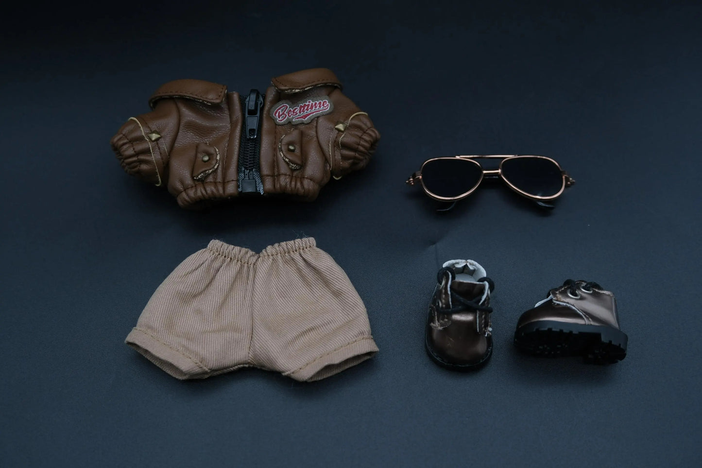 Bubu Monsters Clothes (doll not included) |Bubu Outfit | Pilot - Style Cool Outfit Set - Jacket, Cargo Pants, Sunglasses, Boots